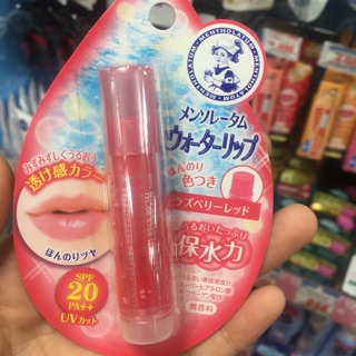 💄💄son dưỡng môi chống nắng có màu rohto mentholatum water lip spf 20 pa ++