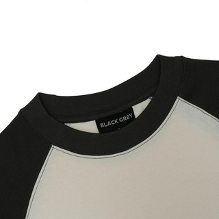 Áo thun Raglan Black Grey x Four Basic Grey Cream T302