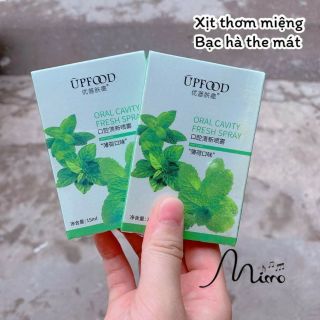 Xịt thơm miệng kháng khuẩn chính hãng nội địa Trung hương bạc hà the mát và đào ngọt