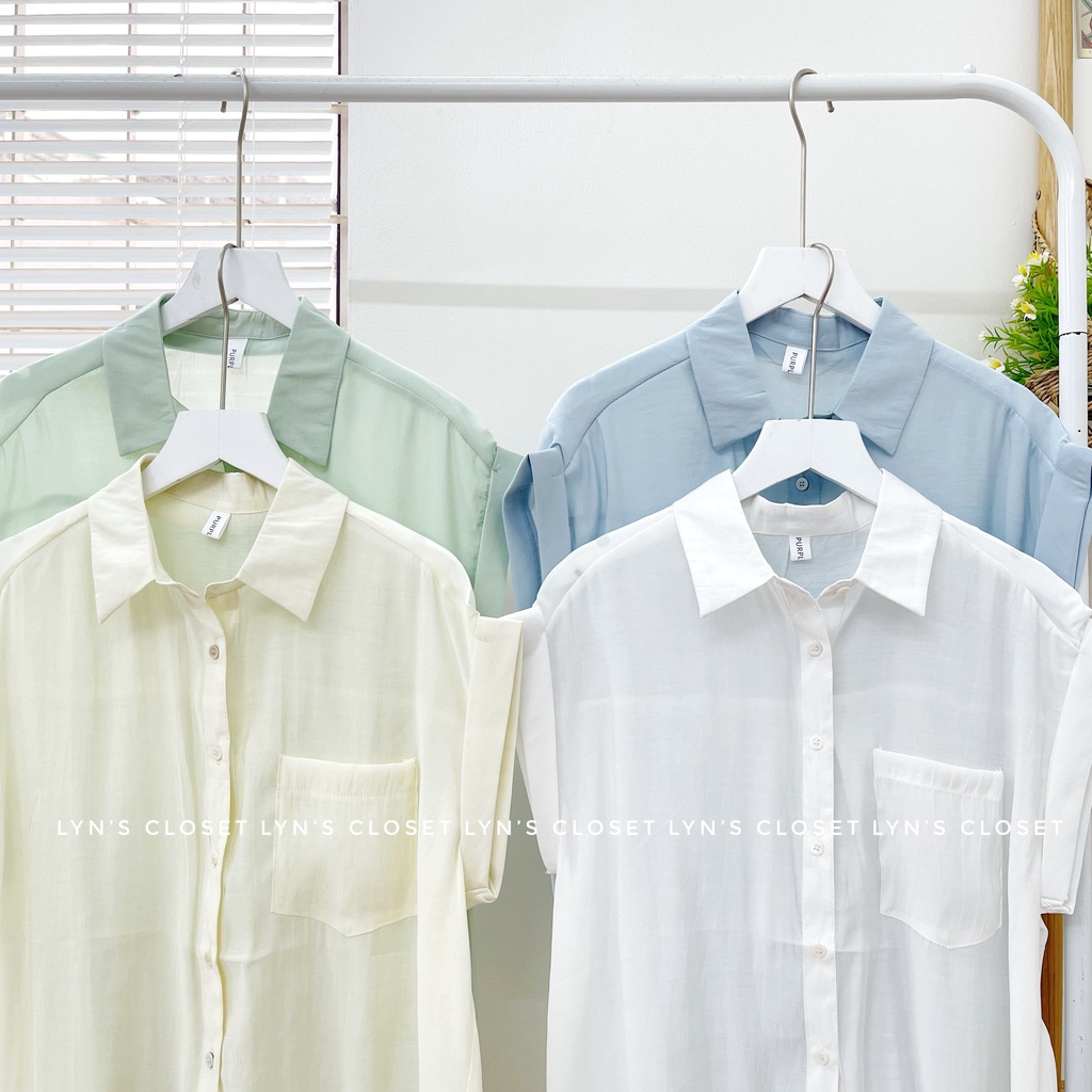 Áo sơ mi cộc tay 1 túi - Lyn's Closet