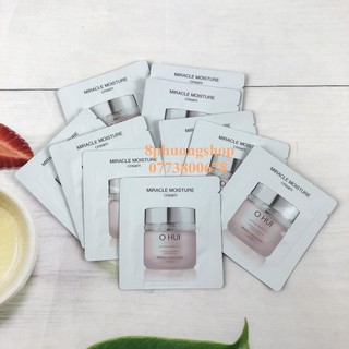10 Gói Kem Dưỡng Ẩm Chuyên Sâu OHUI Miracle Moisture Cream 1ml/gói - Kem Dưỡng OHUI Hồng
