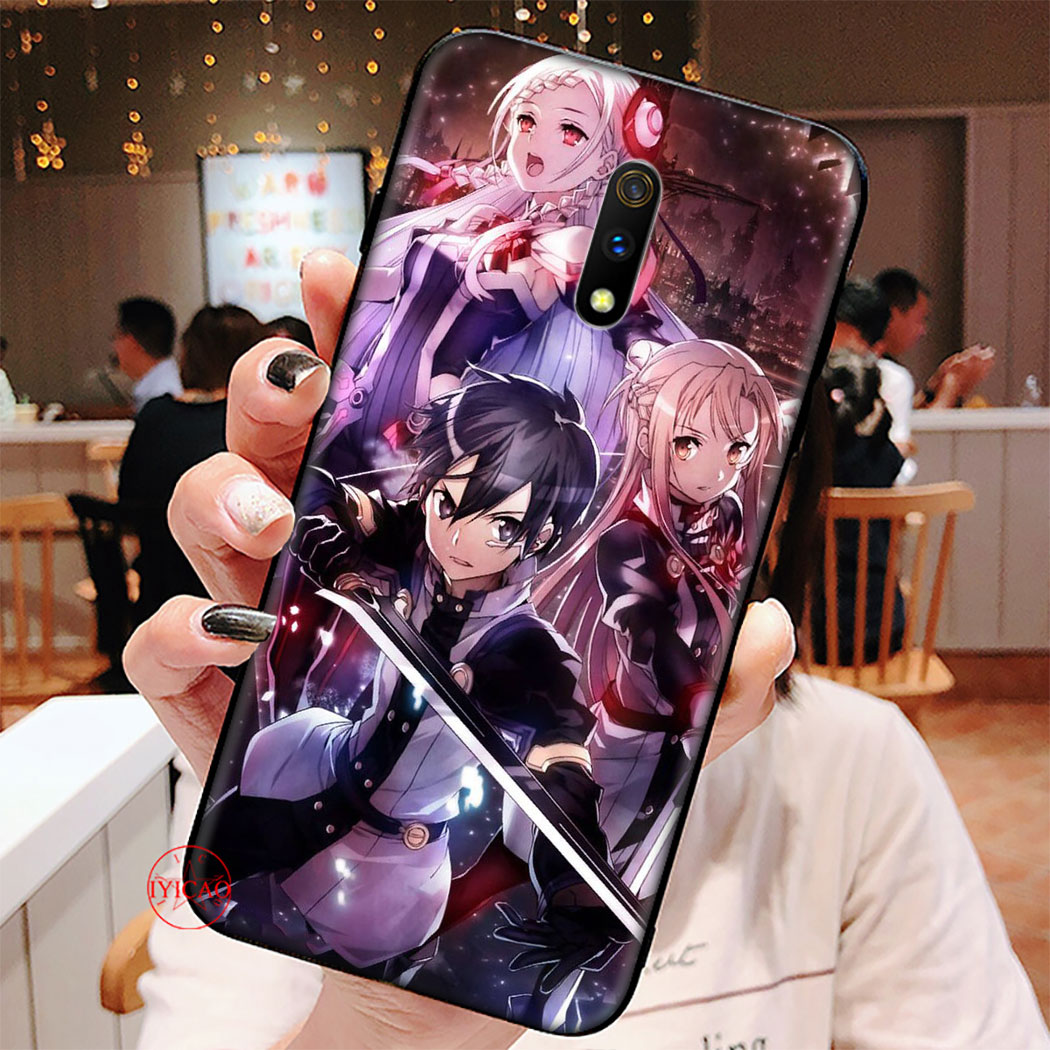 Ốp Lưng Silicone Họa Tiết Hoạt Hình Sword Art Online Thời Trang Cho Realme X Lite Q 2 A5 3 5 Pro 5i 5s C2 C3 X3