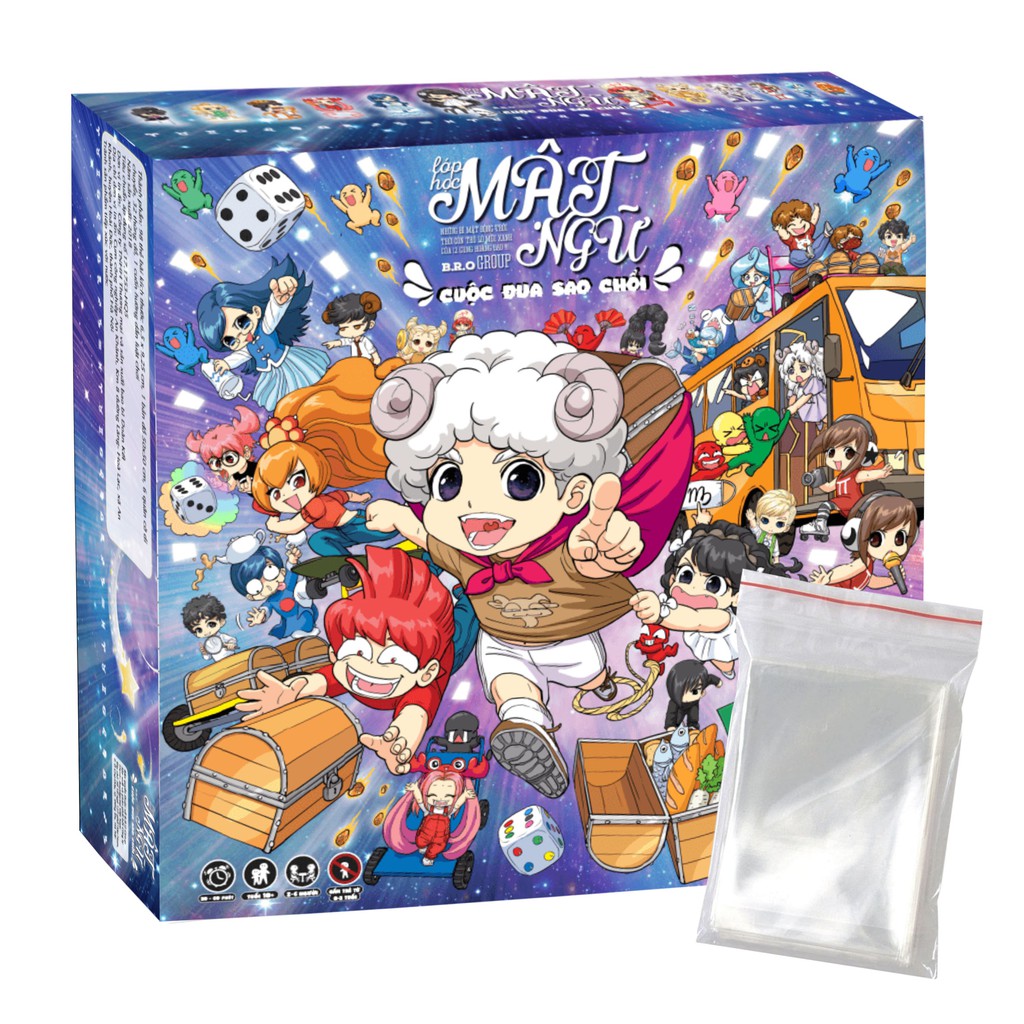 Sleeves bọc bảo vệ bài Cuộc Đua Sao Chổi - Size 6.5 x 9 cm - Board Game VN