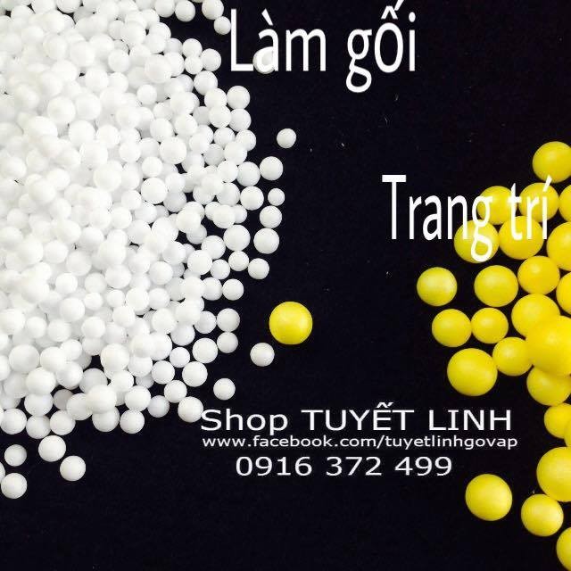 Hạt xốp chịu lực làm gối , ghế lười màu trắng  : 180k/ kg