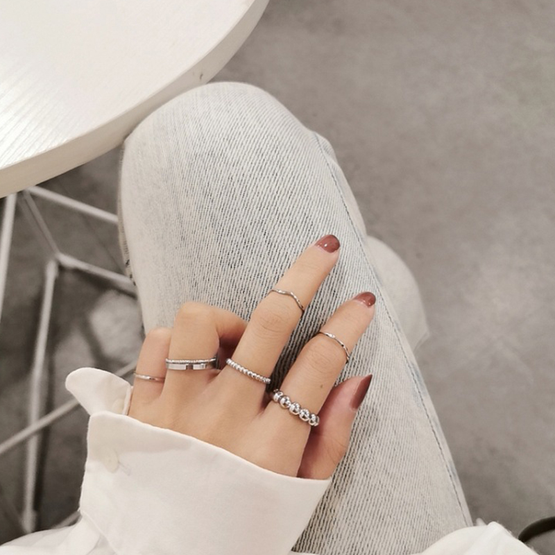 Set Nhẫn Đeo Tay Thiết Kế Đơn Giản Thời Trang Cho Nữ