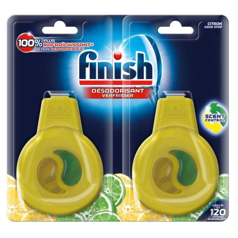 Khử mùi máy rửa bát Finish, set đôi