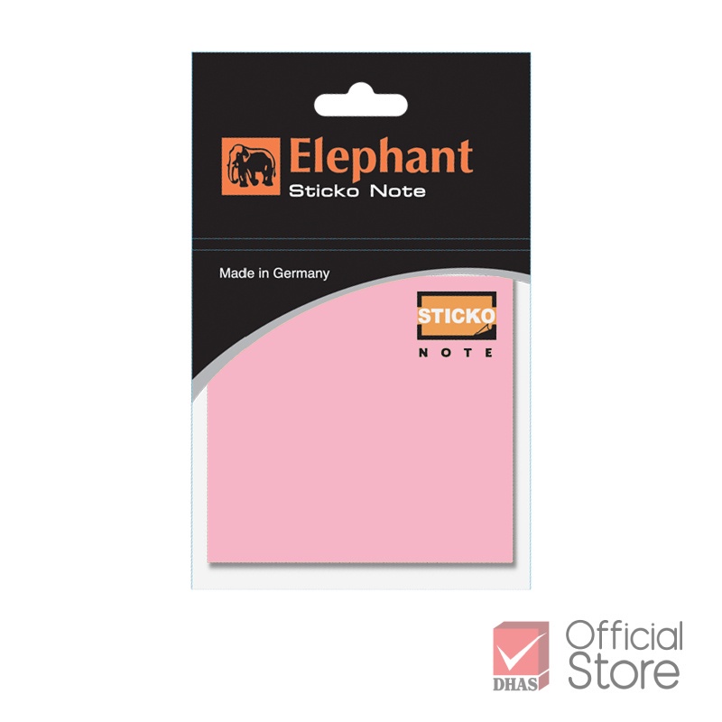 Giấy note, giấy ghi chú tự dính 3x3inch Elephant Thái Lan