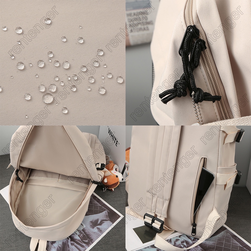 Ba Lô Đi Học Phối Lưới Chống Thấm Nước Thời Trang Dành Cho Nam Và Nữ