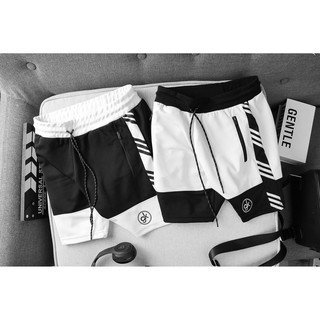Sporty stripe men's shorts - quần short thể thao sọc nam geko
