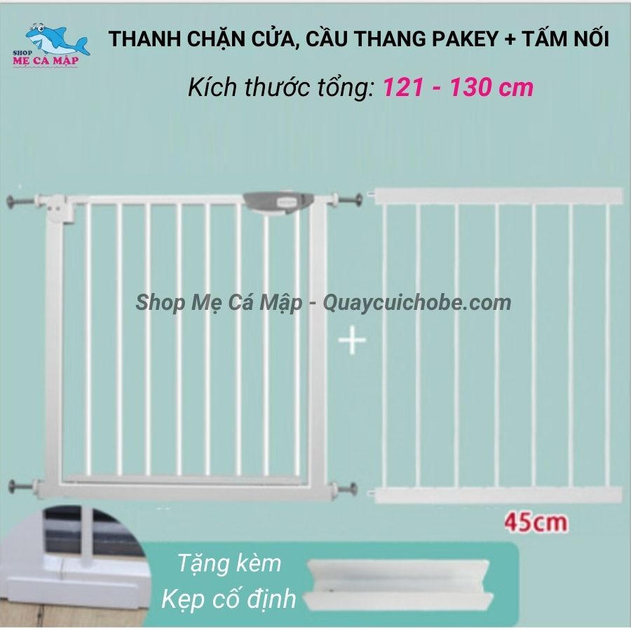 Thanh Nối Chắn Cửa Chắn Cầu Thang PAKEY kích thước 10cm 20cm 30cm 45cm TẶNG KẸP CỐ ĐỊNH