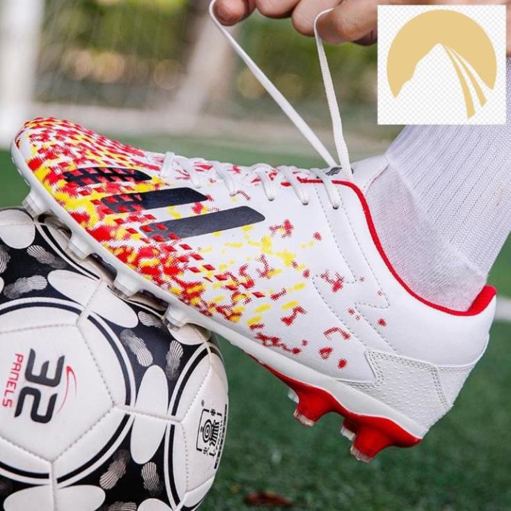 giày đá bóng predator cổ thấp nam ag giày đá banh trên sân cỏ tự nhiên cho soccer football shoes size 35-46 .