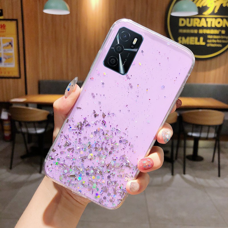 Ốp Điện Thoại Màu Trơn Lấp Lánh Cho OPPO Reno7 Pro 5G Reno 7 Z 7Z 6Z Reno6 Z Reno 6 Pro A76 A95 4G A16