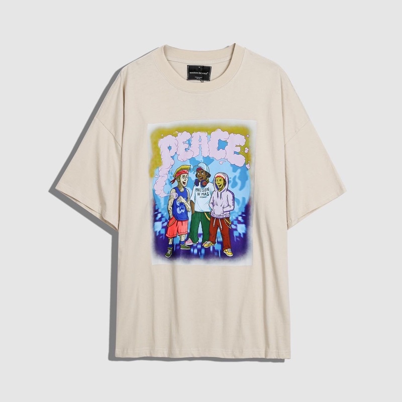Áo thun Peace màu be