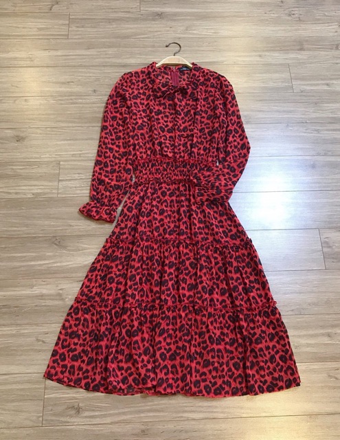 Đầm hoạ tiết da beo