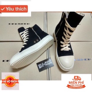 Video + ảnh thật > giày sneaker rick owens cao cổ