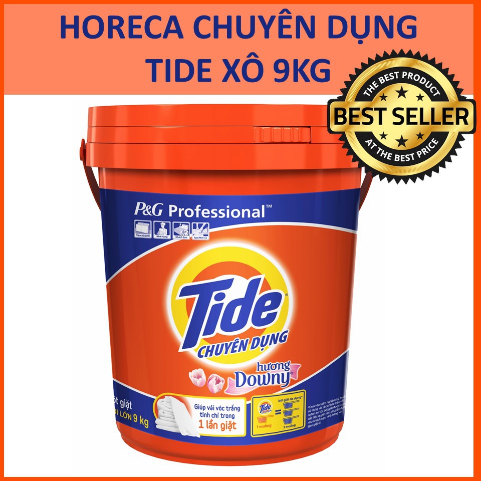 Bột giặt Tide Downy Xô chuyên dụng dành cho kênh nhà hàng khách sạn (HORECA) 9KG