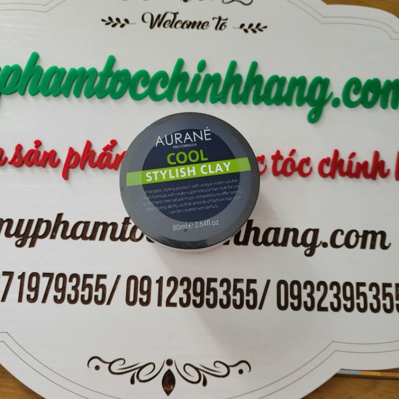 Sáp vuốt tóc tạo kiểu mờ Aurane Cool Stylish Clay 80ml
