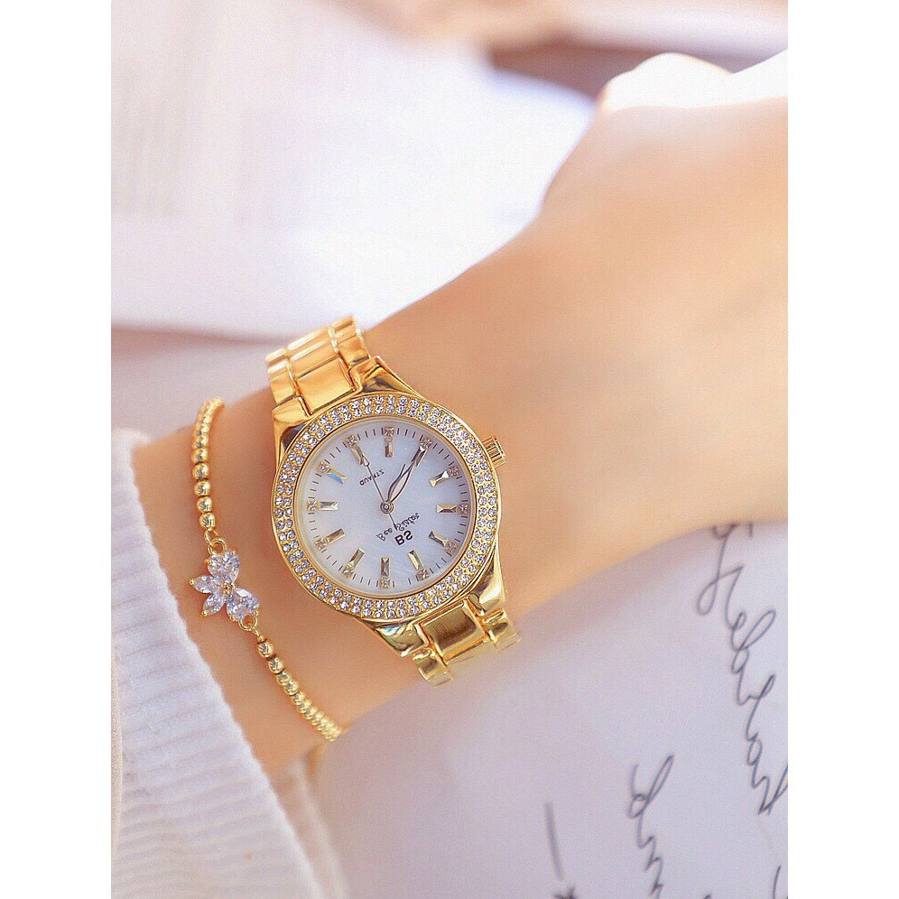 [Gía Sỉ] Đồng hồ nữ cao cấp chính hãng thương hiệu bs (tặng kèm hộp , pin dự phòng và phụ kiện thâu dây)