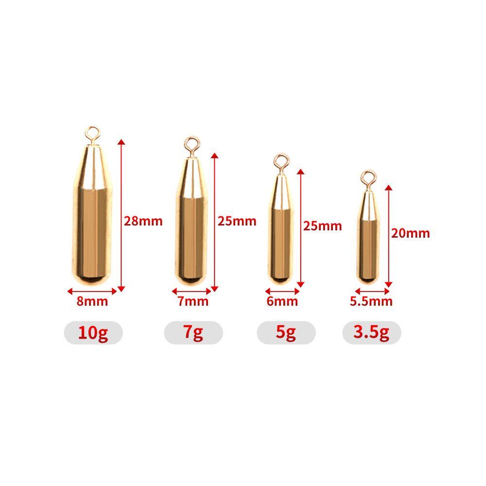 Set 10 Chì Câu Cá Bằng Đồng Thau Sắc Bén