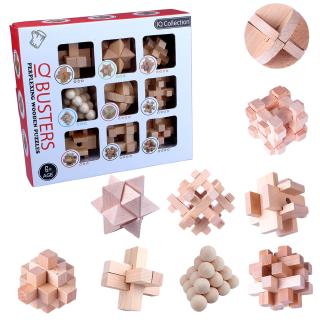 Bộ 9 đồ chơi khóa Khổng Minh giải đố bằng gỗ giúp rèn luyện trí não