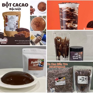 Set 2 hộp Sốt socola phết thành ly (Khoai tím, Matcha, đường đen)