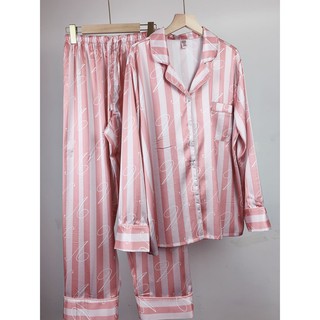 Đồ bộ ngủ pijama victoria lụa cao cấp tay dài quần dài DBPL044