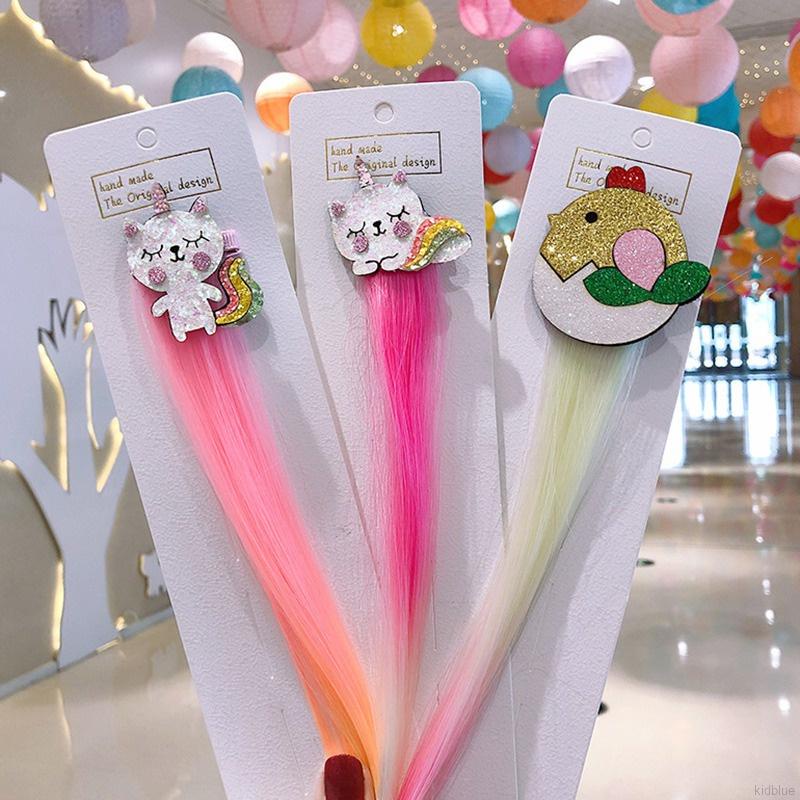 Kẹp tóc mái giả dễ thương phong cách Hàn Quốc cho bé gái