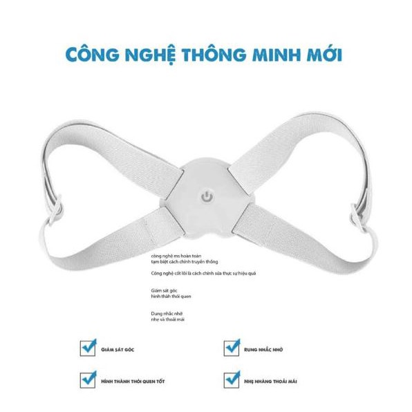 đai chống gù lưng điện tử Thông Minh Freesize - Tự động báo sai tư thế