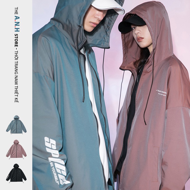Áo khoác cặp Nam nữ  ANHSTORE , chất dù dạ quang cao cấp