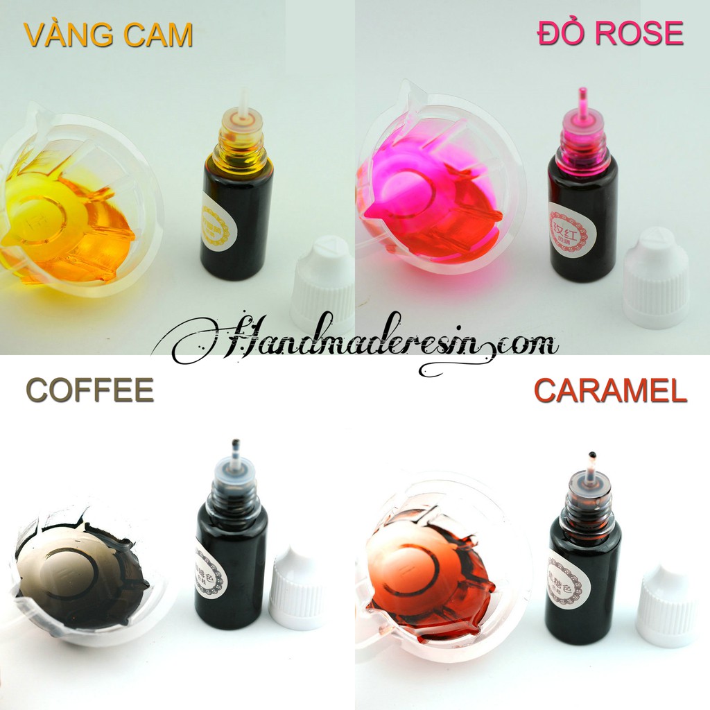 Bộ 12 màu chuẩn pha Resin AB, Resin UV
