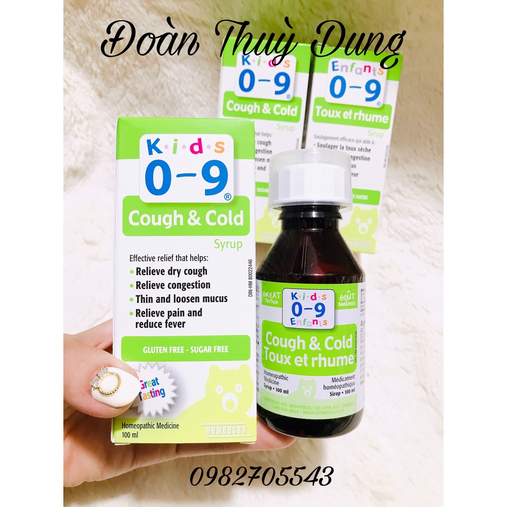 COUGH & COLD SYRUP FOR KIDS cho bé từ 0 đến 9 tuổi