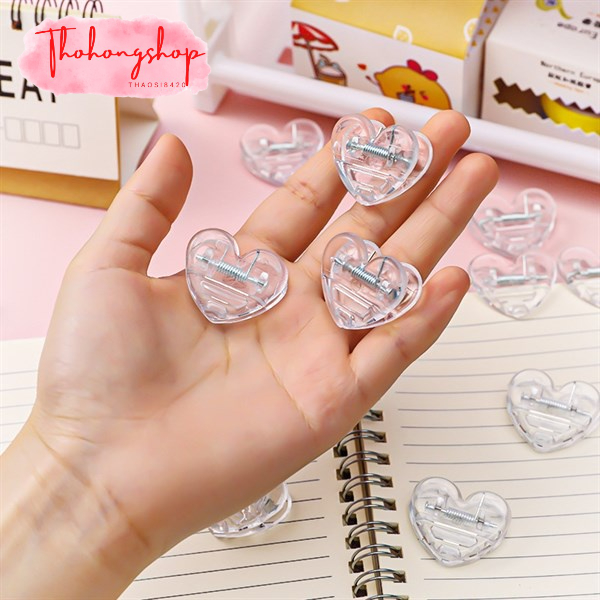 Kẹp giấy trái tim trong suốt