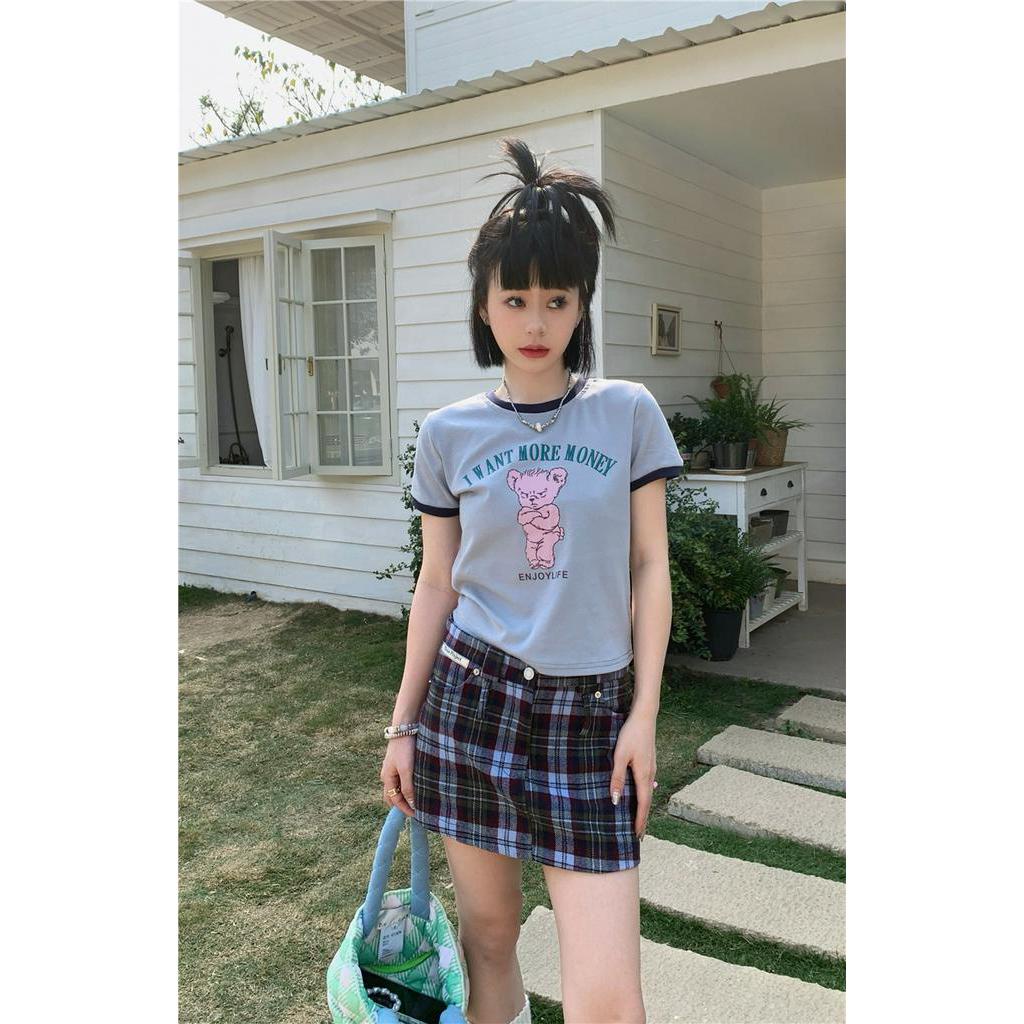 Áo Thun Ngắn Tay In Hình Gấu Vui Nhộn Dễ Thương 61791