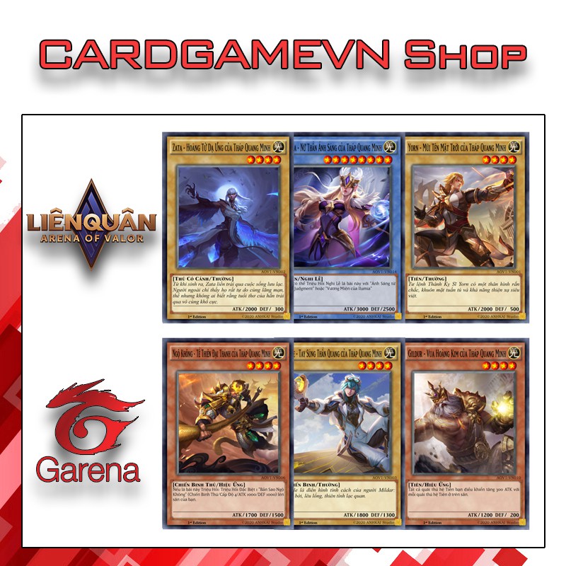 Bộ Bài Liên Quân Yugioh Điều Luật Ánh Sáng deck 42 lá - HT26