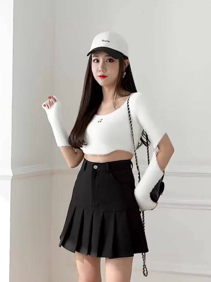 Chân váy nữ ngắn xếp ly lưng cao chữ a, chân váy tennis xếp li nhỏ có lót trong vải kaki mịn mặc đi học đi chơi dạo phố | BigBuy360 - bigbuy360.vn