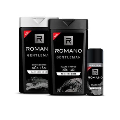 ROMANO GENTLEMAN_ COMBO DẦU GỘI SỮA TẮM 180G VÀ XỊT KHỬ MÙI 150ML.