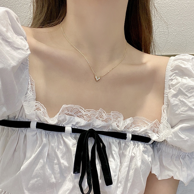 Vòng cổ Hình Chữ V Đính Đá Sang Trọng Cho Nữ