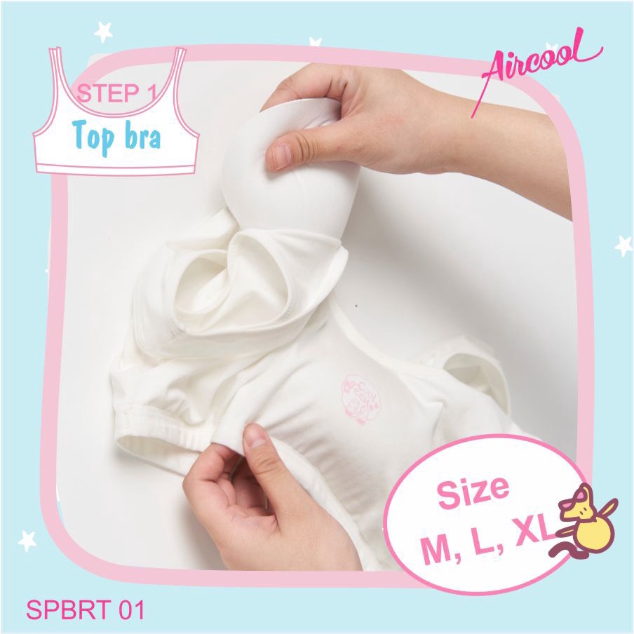 Áo lót dậy thì cho bé gái AIRCOOL vải cotton cao cấp cho Bé từ 8 đến 16 tuổi