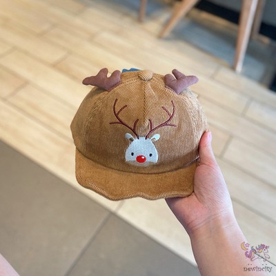 Mũ Lưỡi Trai Chống Nắng Hình Tuần Lộc Dễ Thương Cho Bé