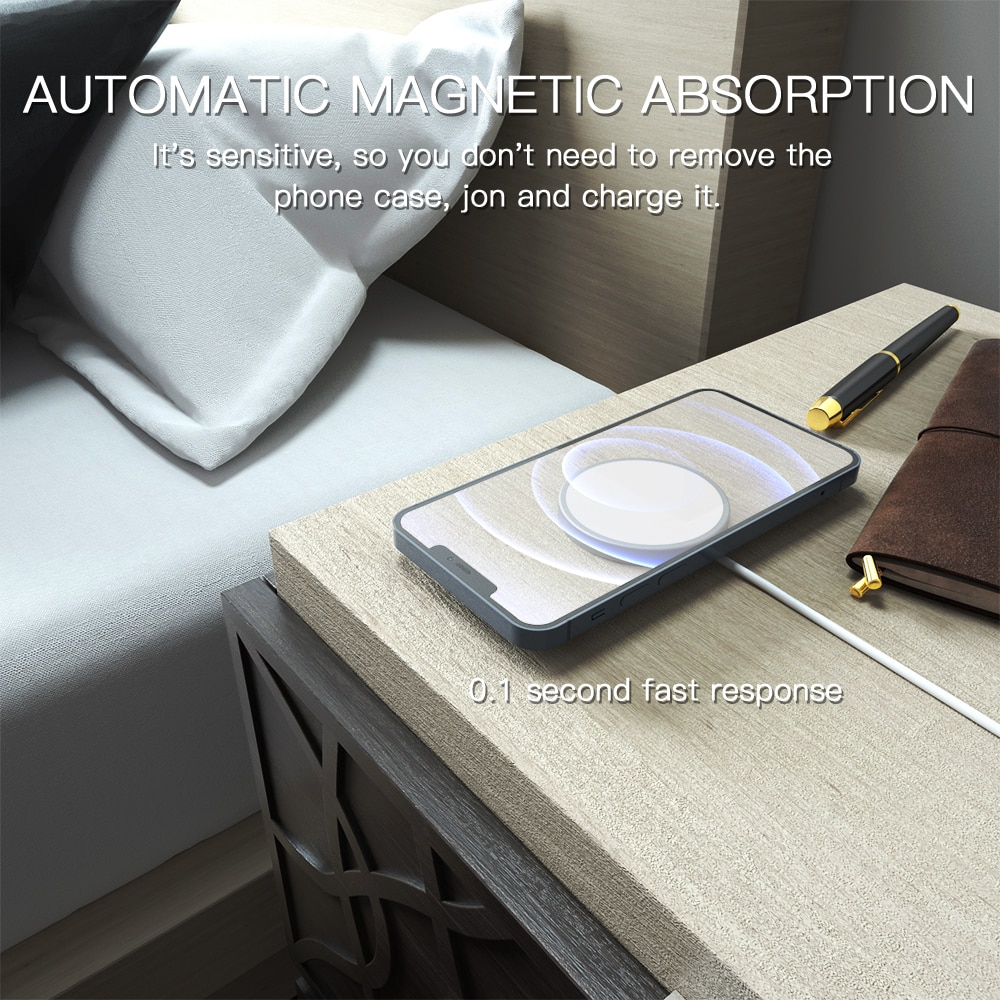 Bộ sạc không dây Magnetic Magsafe 15W cho iPhone 12/12 mini / 12 pro / 12 pro max Huawei XiaoMi Qi Fast Charge USB C PD Adapter