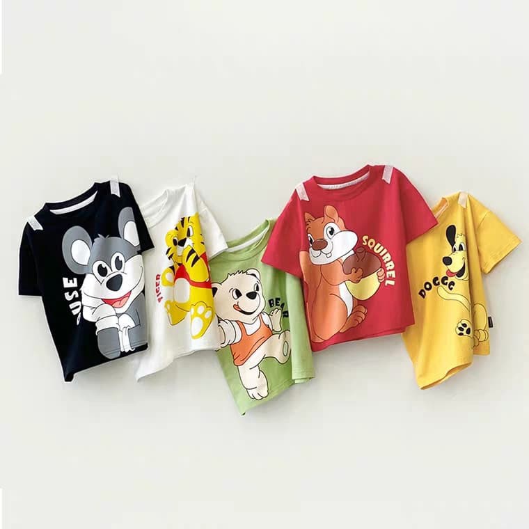 Áo cộc tay thun lạnh Minky Mom cho bé trai bé gái - 1038