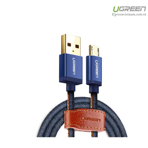 Cáp sạc Micro USB bọc lưới dài 2m chính hãng Ugreen 40399 cao cấp