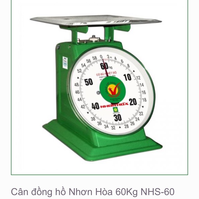 Cân đồng hồ lò xo Nhơn Hòa 60Kg NHS-60