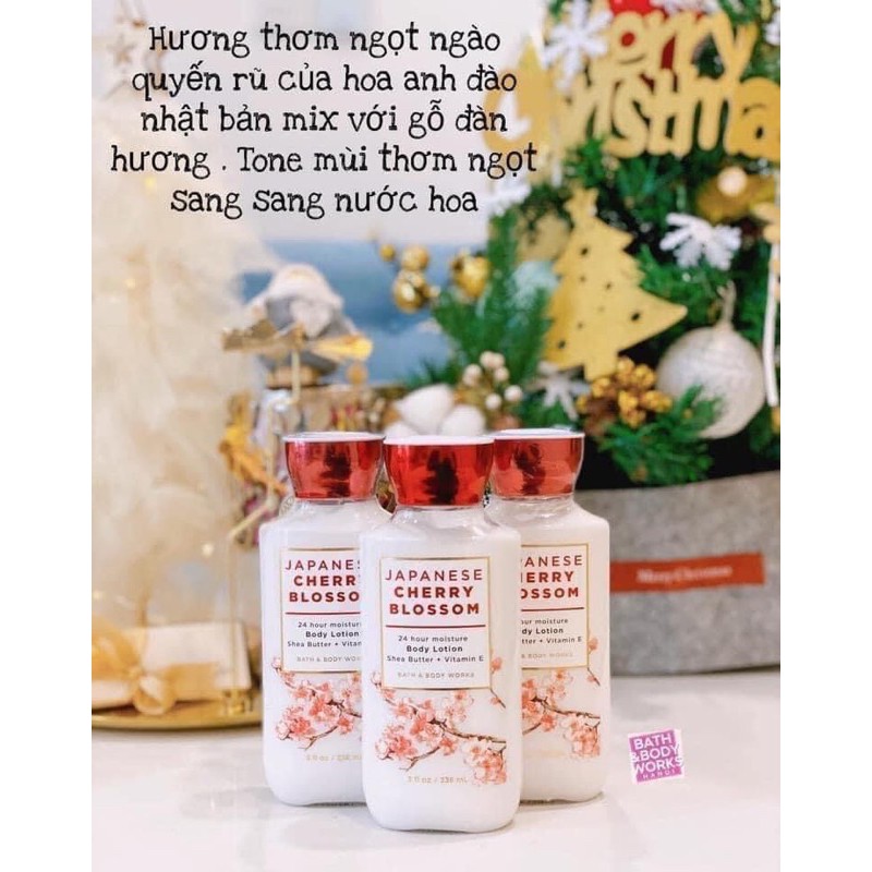 Dưỡng thể body lotion Bath & Body Works Japanese Cherry Blossom