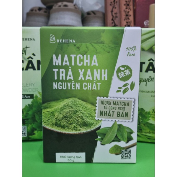 Bột matcha trà xanh sấy lạnh cao cấp Behena - Hộp 50g ( 20 gói )