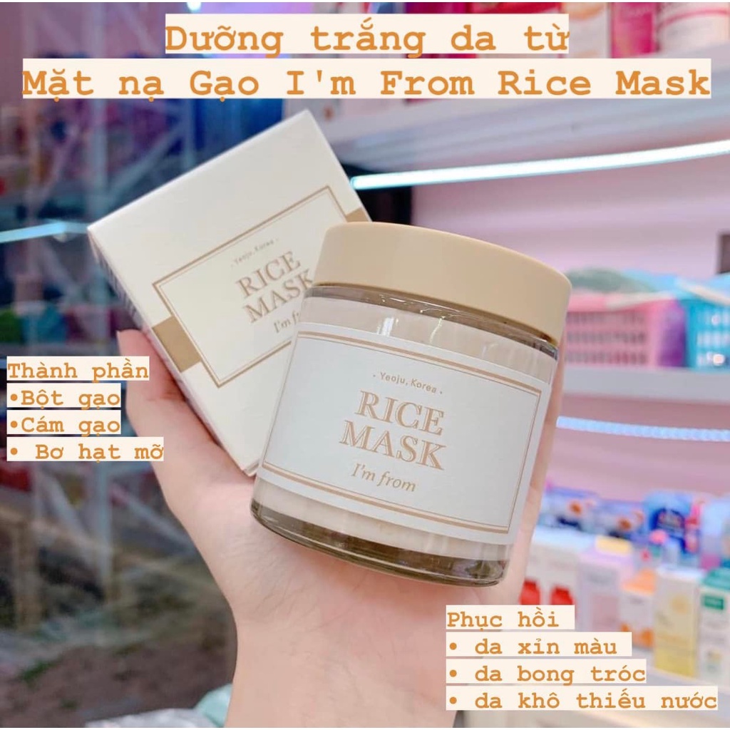Mặt Nạ I'm From Rice Mask Dưỡng Sáng Và Ngừa Vết Thâm 110g