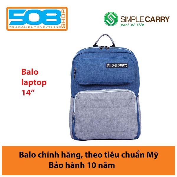 Balo Laptop SimpleCarry Issac1 cho laptop 14" – Bảo hành chính hãng 10 năm