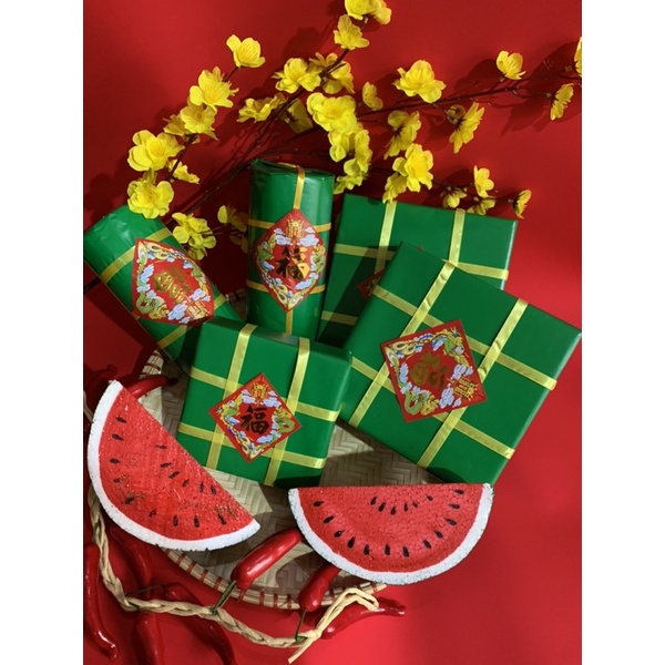 Mô hình bánh chưng  bánh tét trang trí tết 2023