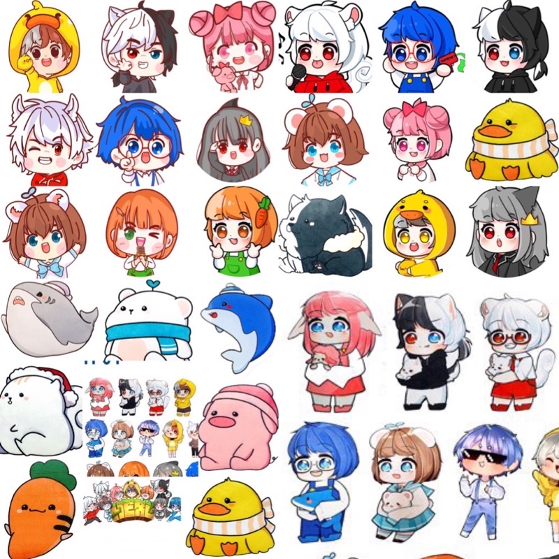 combo 31 sticker hero team ép lụa khác nhau/ hình dán hero team