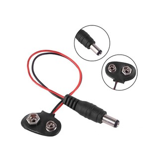 combo 5 Dây Đế Pin 9V Ra Đầu Jack DC 5.5x2.1MM